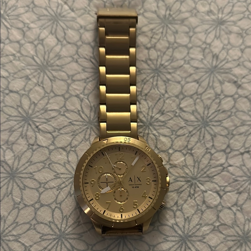 Armani Exchange Gold Watch Classic Design